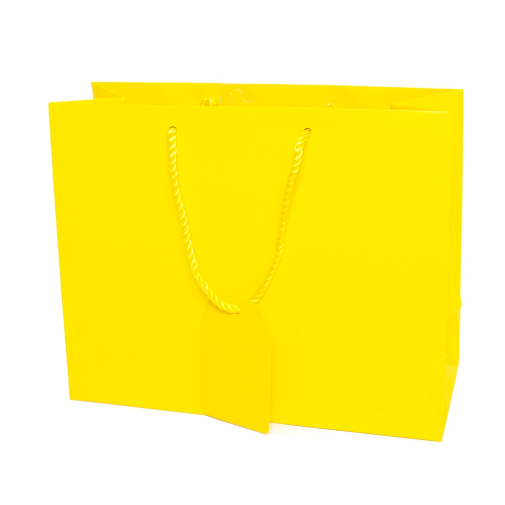 Jillson, Matte, Large, Tote, Gift Bag, Yellow